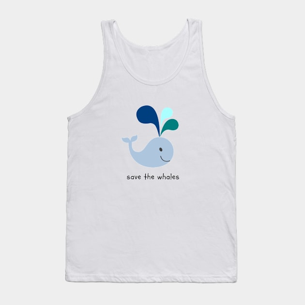 Save the Whales Tank Top by NoColorDesigns